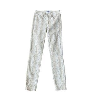 Paige Jeans Women's 25 Snakeskin Python Hoxton Ankle Skinny Leg Denim
